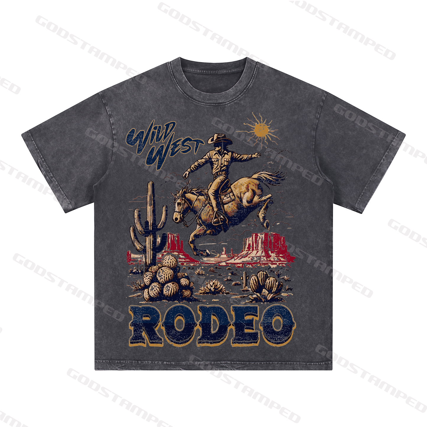 Acid Wash Unisex Short-Sleeved T-Shirts