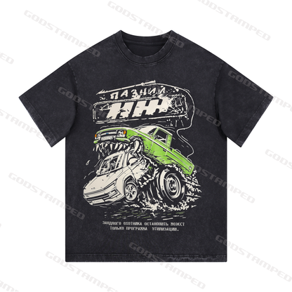 Acid Wash Unisex Short-Sleeved T-Shirts