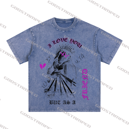 Acid Wash Unisex Short-Sleeved T-Shirts