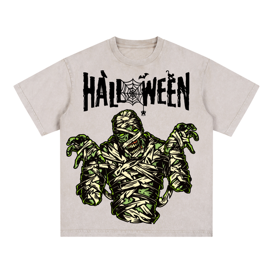 "HALLOWEEN"  Heavyweight Cotton Oversized T-Shirts
