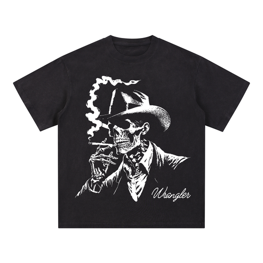 "Wrangler"  Heavyweight Cotton Oversized T-Shirts