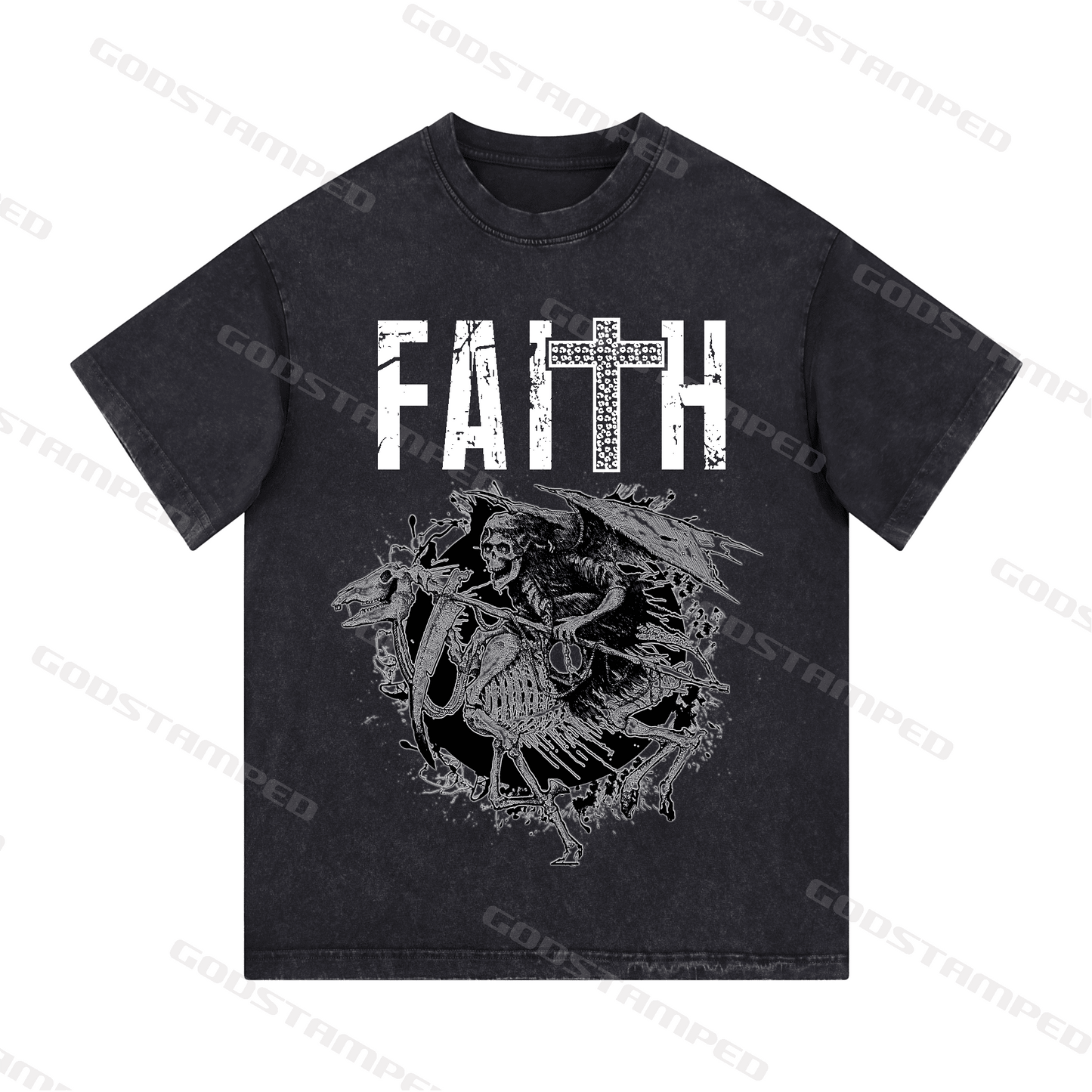 "FAITH " Style Short-Sleeved T-Shirt