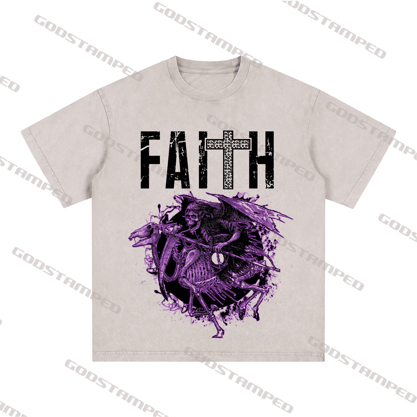 "FAITH " Style Short-Sleeved T-Shirt