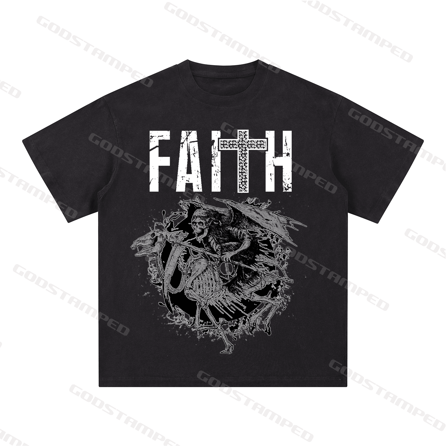 "FAITH " Style Short-Sleeved T-Shirt