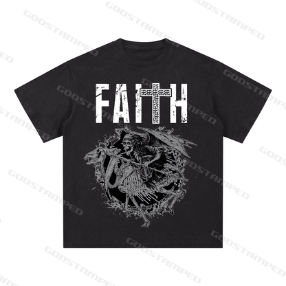 "FAITH " Style Short-Sleeved T-Shirt
