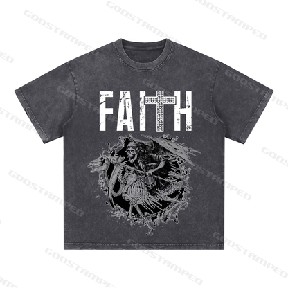 "FAITH " Style Short-Sleeved T-Shirt