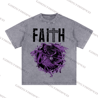 "FAITH " Style Short-Sleeved T-Shirt