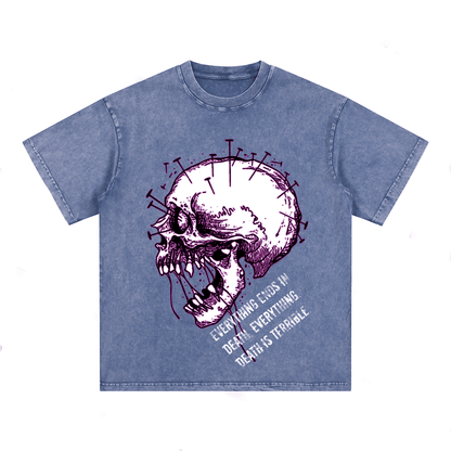 "EVERYTHING IS DEATH. EVERYTHING IS TERRIBLE" SKULL Style T-Shirt