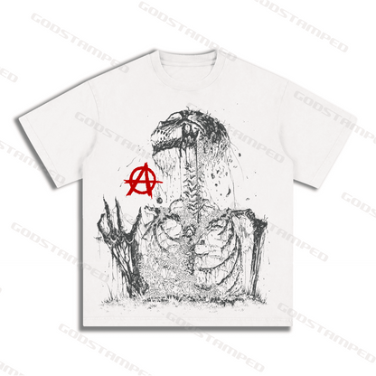 "SKULL" Style Short-Sleeved T-Shirt