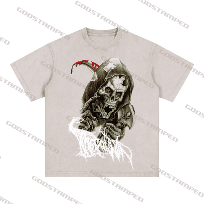 "SKULL" Style Short-Sleeved T-Shirt