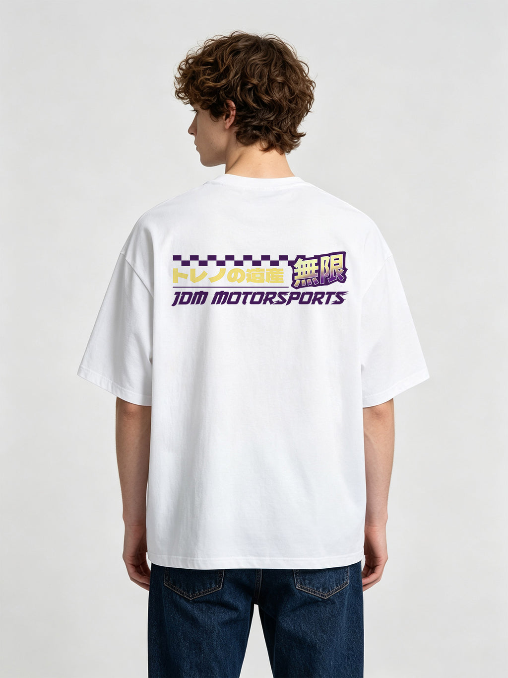 Retro print T-shirt, Japanese street style T-shirt