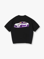 JDM Legends Japanese Modified Car Graphic T-Shirt, Drift Racing Street Style Short-Sleeve T-Shirt