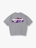 JDM Legends Japanese Modified Car Graphic T-Shirt, Drift Racing Street Style Short-Sleeve T-Shirt