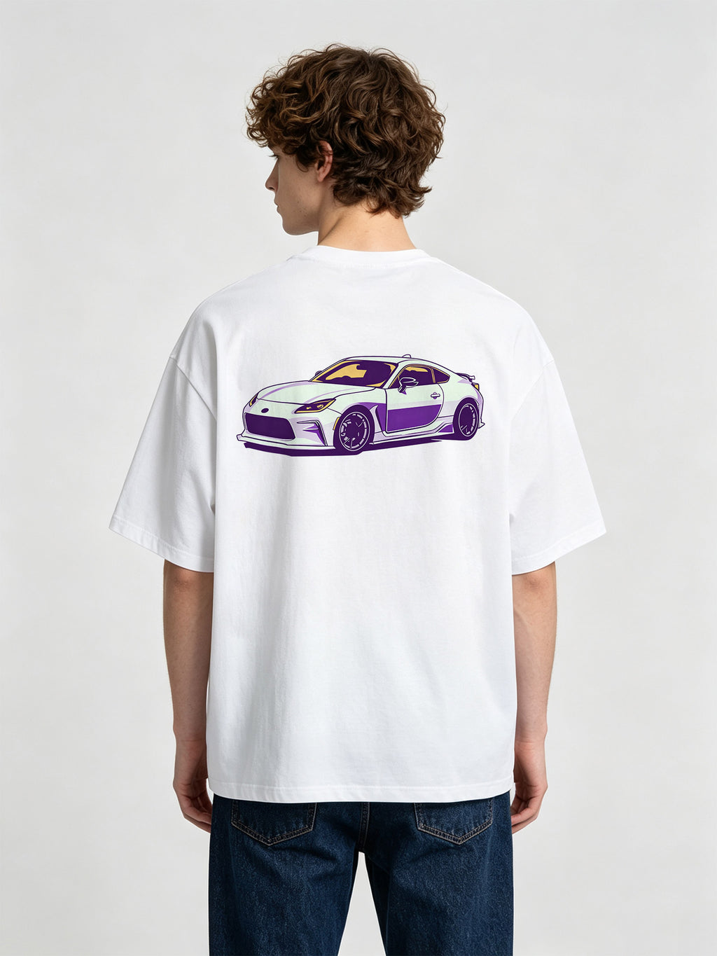 JDM Legends Japanese Modified Car Graphic T-Shirt, Drift Racing Street Style Short-Sleeve T-Shirt