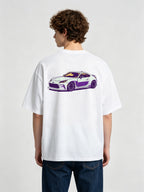 JDM Legends Japanese Modified Car Graphic T-Shirt, Drift Racing Street Style Short-Sleeve T-Shirt