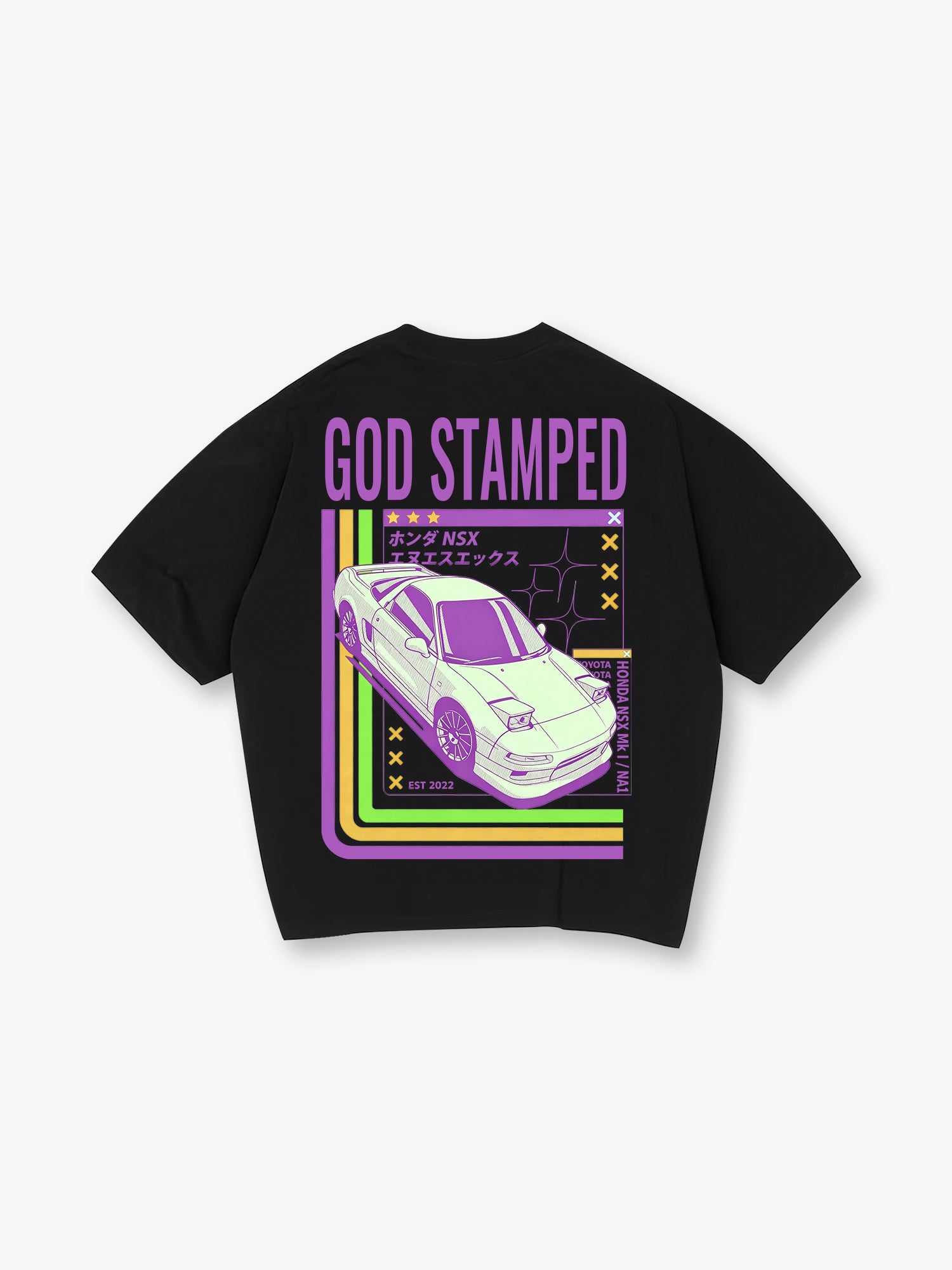 NSX JDM Car Back Print T-Shirt Japanese Automotive Graphic Streetwear Tee
