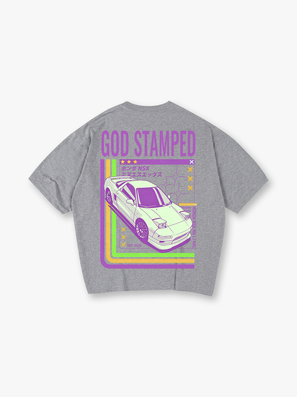 NSX JDM Car Back Print T-Shirt Japanese Automotive Graphic Streetwear Tee