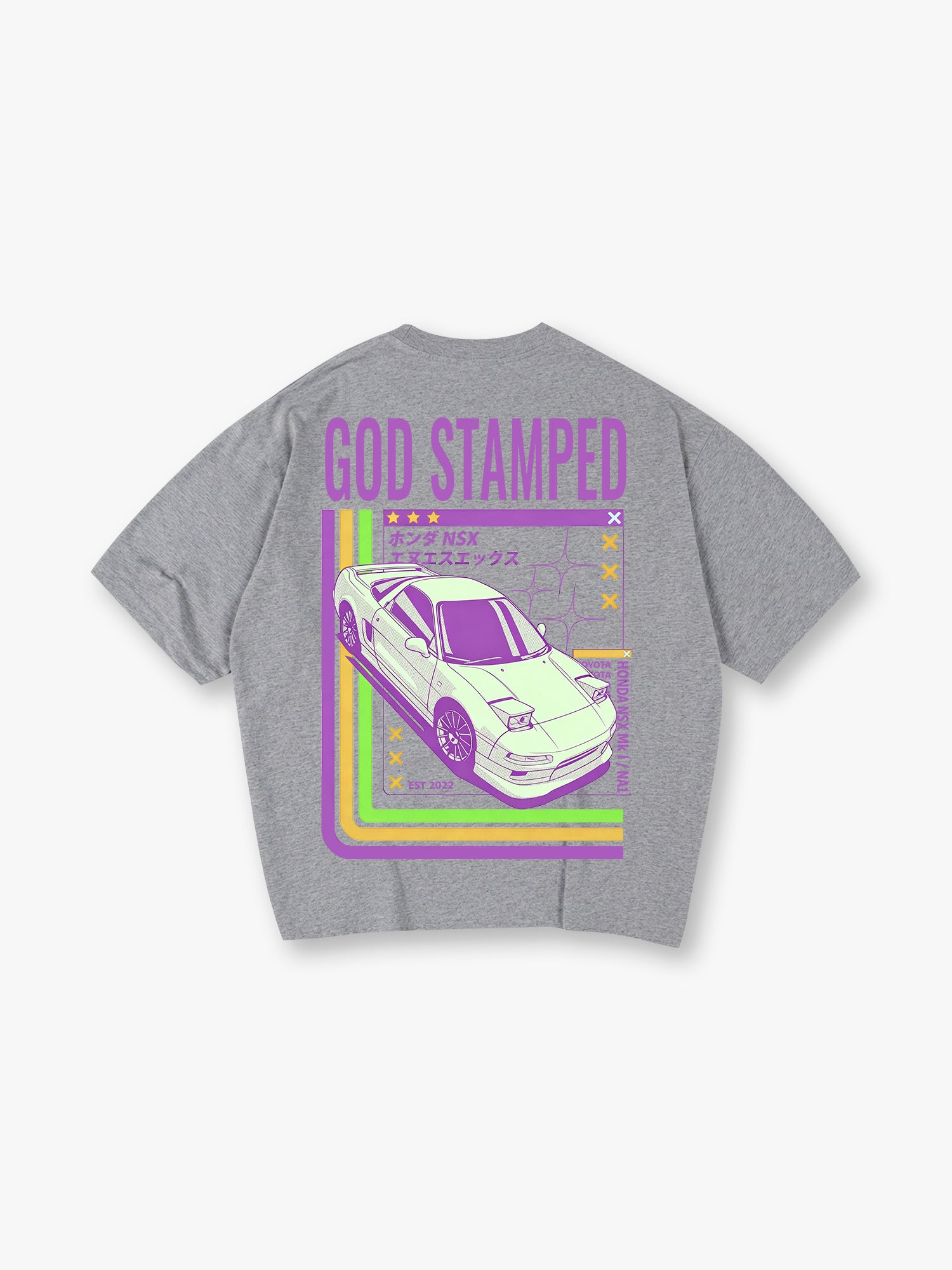 NSX JDM Car Back Print T-Shirt Japanese Automotive Graphic Streetwear Tee