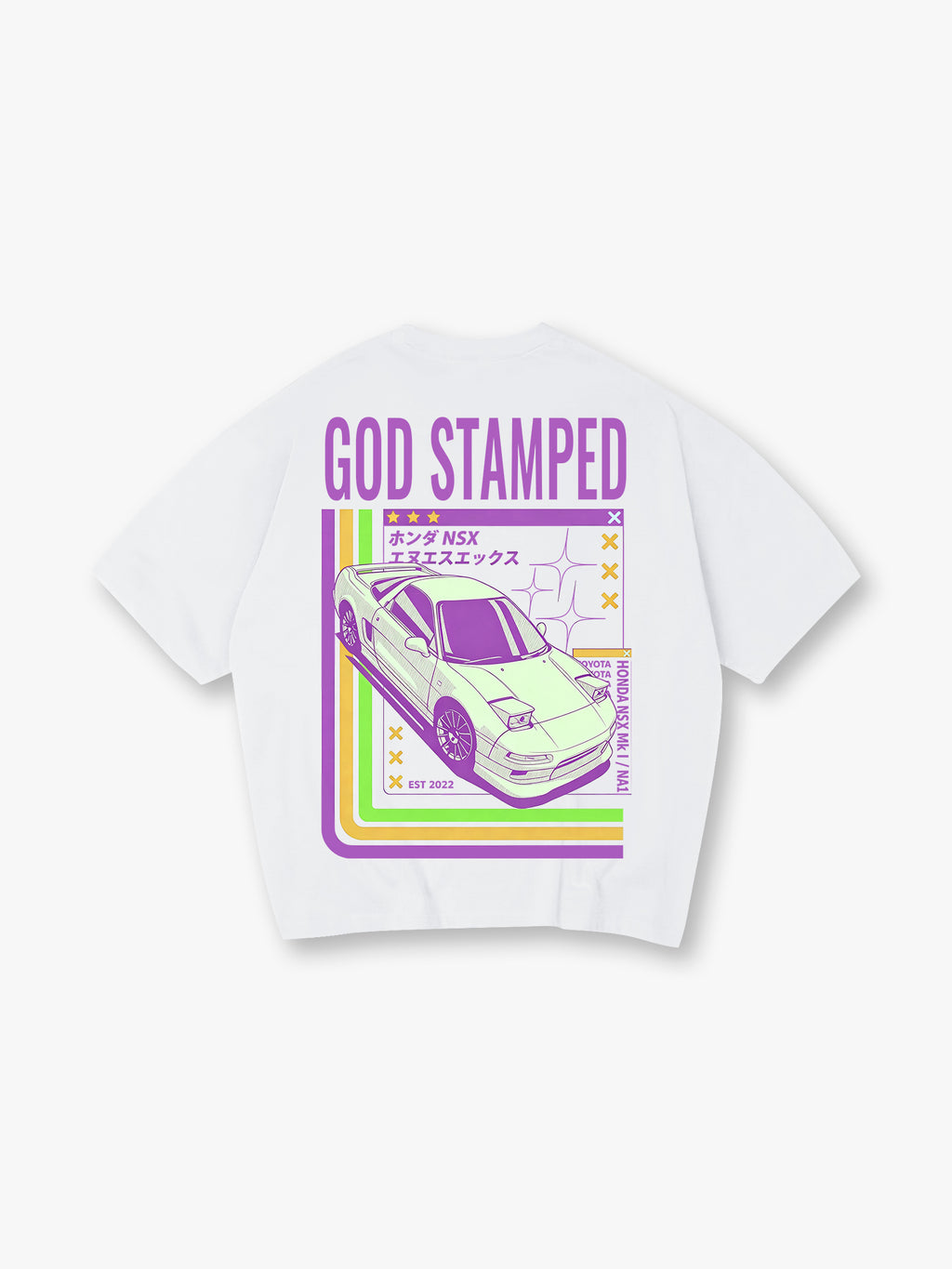 NSX JDM Car Back Print T-Shirt Japanese Automotive Graphic Streetwear Tee