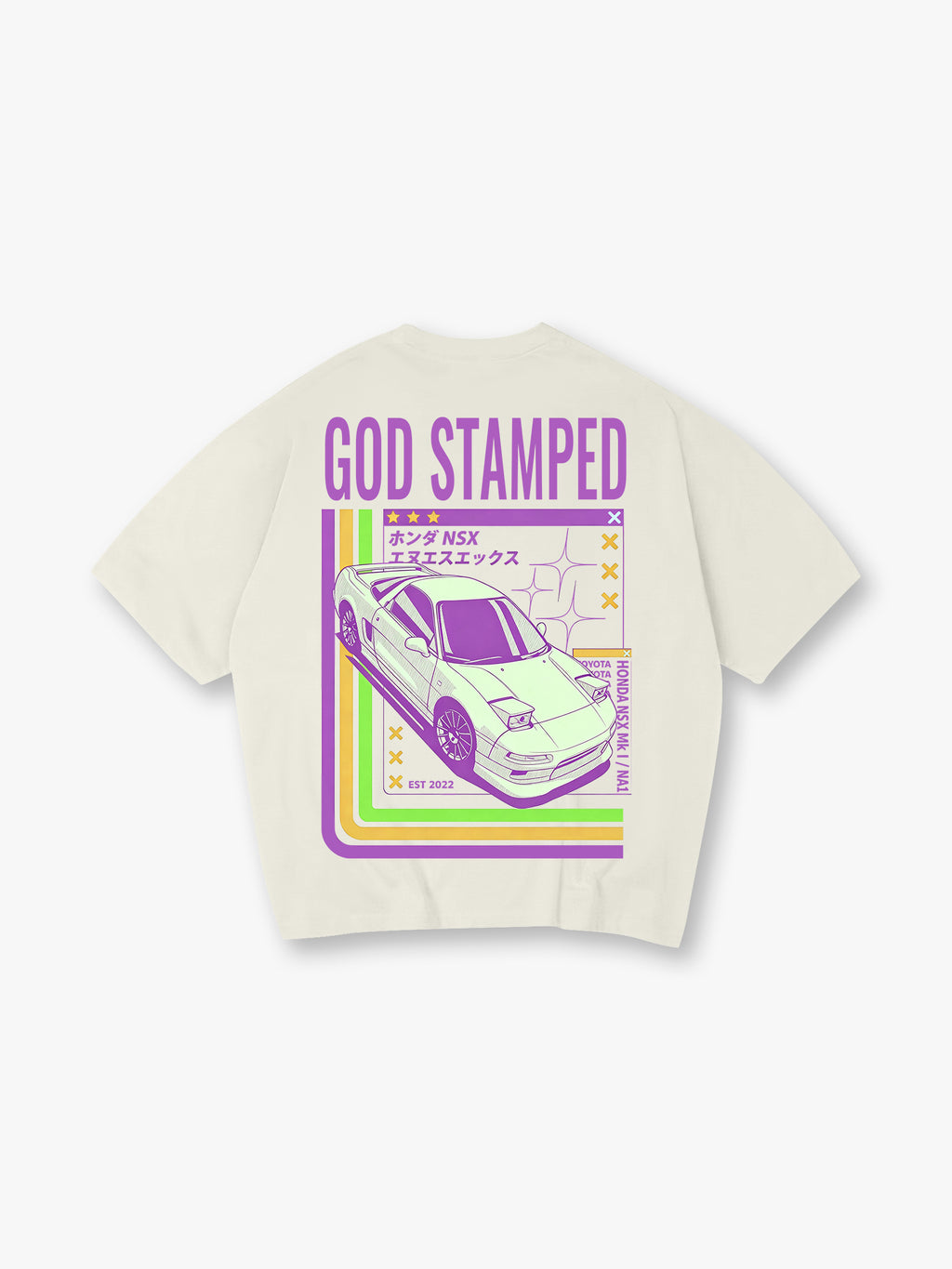 NSX JDM Car Back Print T-Shirt Japanese Automotive Graphic Streetwear Tee