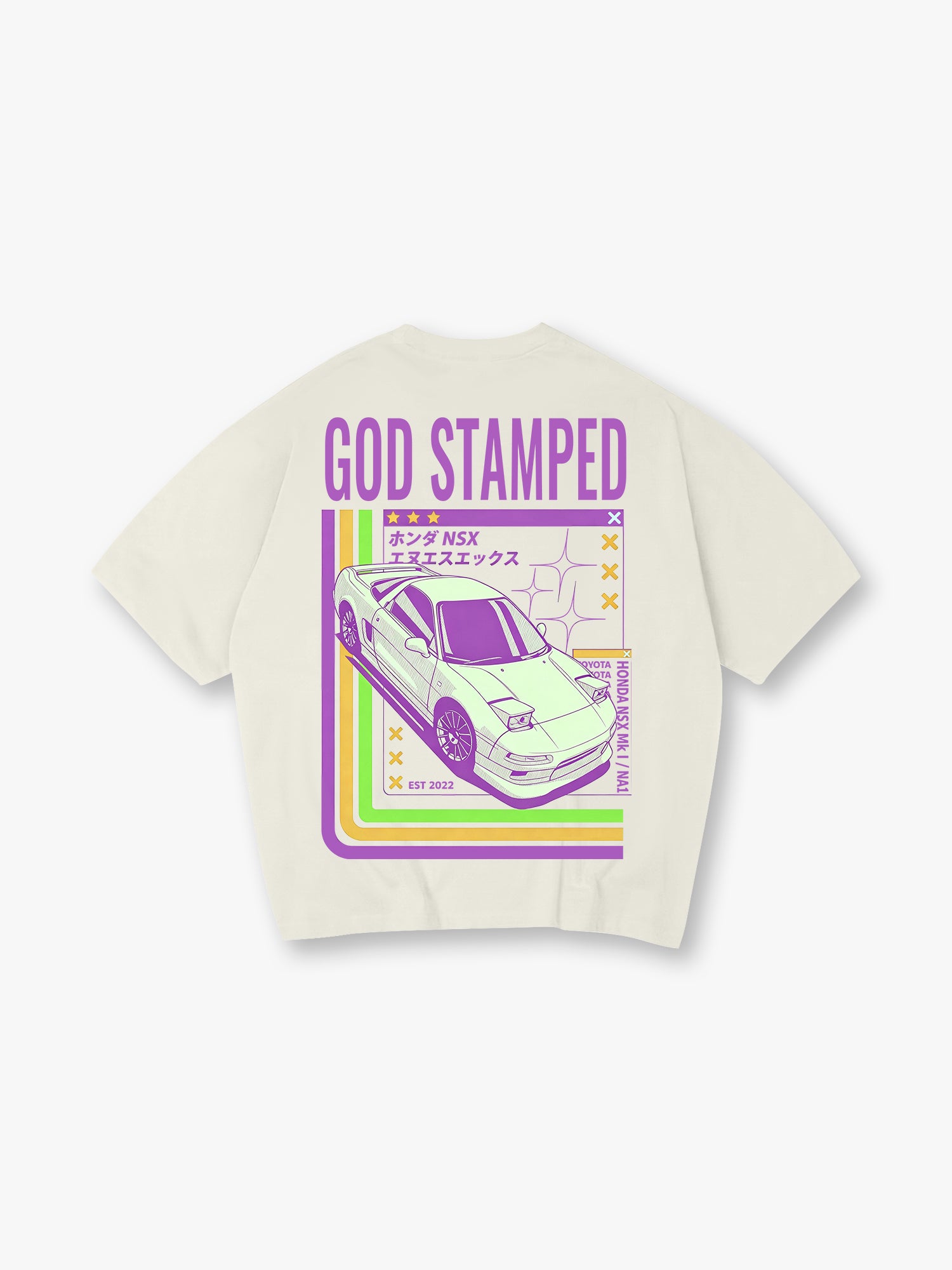 NSX JDM Car Back Print T-Shirt Japanese Automotive Graphic Streetwear Tee
