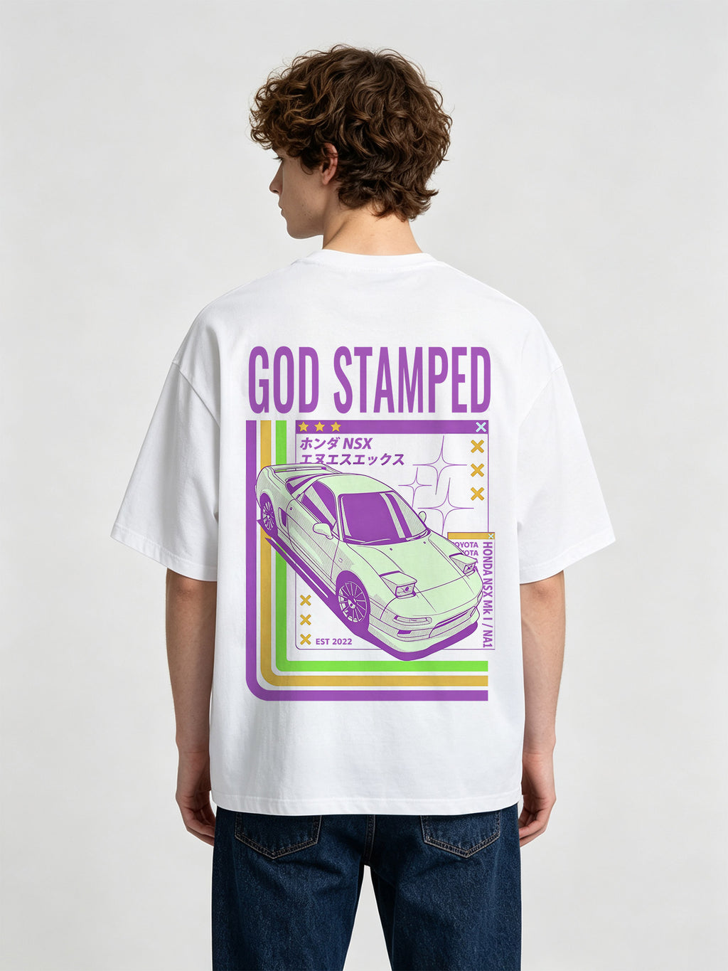 NSX JDM Car Back Print T-Shirt Japanese Automotive Graphic Streetwear Tee