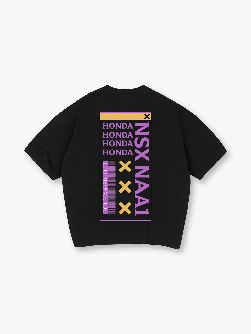 NSX NA1 JDM Text Barcode Back Print T-Shirt Automotive Streetwear Graphic Tee
