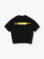 Checkered Racing Flag Back Print T-Shirt Motorsport Automotive Streetwear Graphic Tee