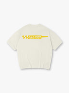 Checkered Racing Flag Back Print T-Shirt Motorsport Automotive Streetwear Graphic Tee