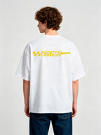Checkered Racing Flag Back Print T-Shirt Motorsport Automotive Streetwear Graphic Tee