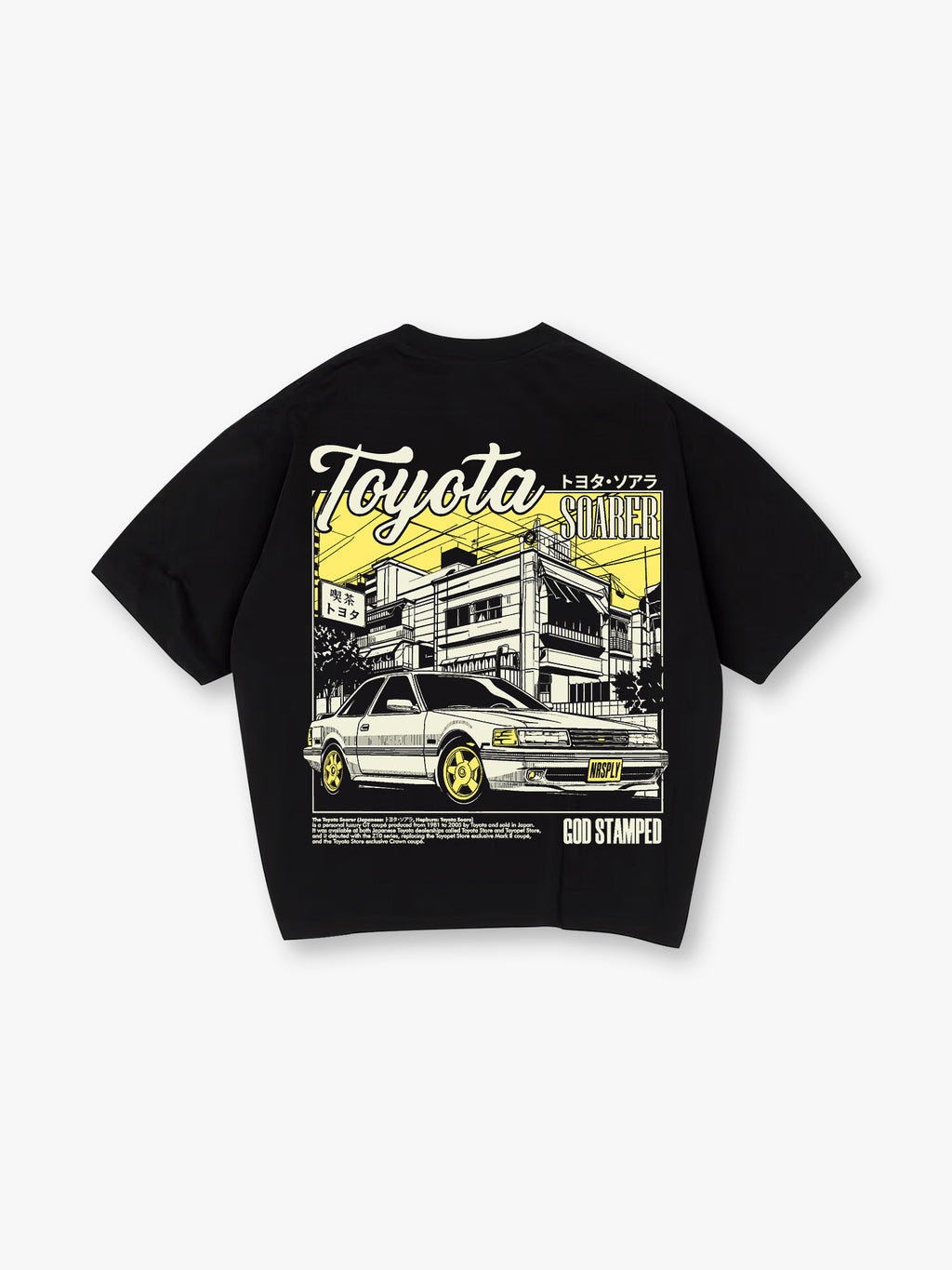 JDM Coupe Back Print T-Shirt Japanese Street Scene Automotive Graphic Streetwear Tee