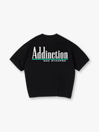 Addiction printed T-shirt, simple letter pattern short-sleeved T-shirt, casual street style pure cotton top