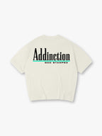 Addiction printed T-shirt, simple letter pattern short-sleeved T-shirt, casual street style pure cotton top
