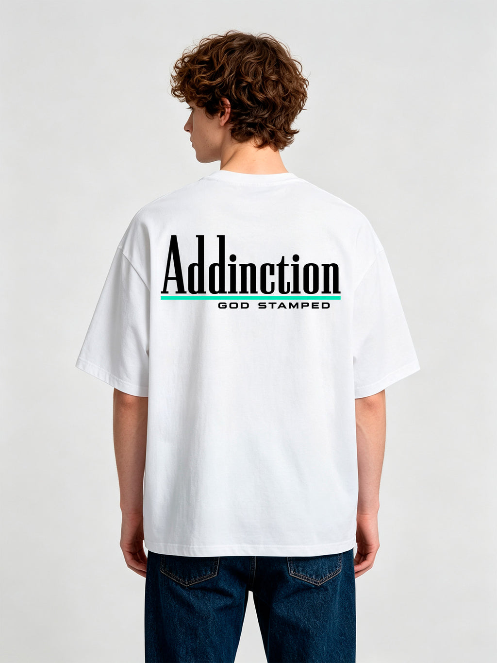 Addiction printed T-shirt, simple letter pattern short-sleeved T-shirt, casual street style pure cotton top