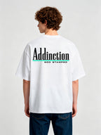 Addiction printed T-shirt, simple letter pattern short-sleeved T-shirt, casual street style pure cotton top