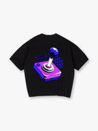 Vintage Game Controller Graphic Short Sleeve Tee Classic Gaming Streetwear Cotton Top