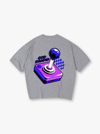 Vintage Game Controller Graphic Short Sleeve Tee Classic Gaming Streetwear Cotton Top
