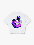 Vintage Game Controller Graphic Short Sleeve Tee Classic Gaming Streetwear Cotton Top