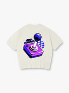Vintage Game Controller Graphic Short Sleeve Tee Classic Gaming Streetwear Cotton Top