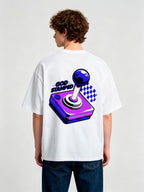 Vintage Game Controller Graphic Short Sleeve Tee Classic Gaming Streetwear Cotton Top