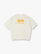 Japanese Ryujin Dragon God Ramen Text Back Print T-Shirt Minimal Japanese Kanji Graphic Short Sleeve Tee