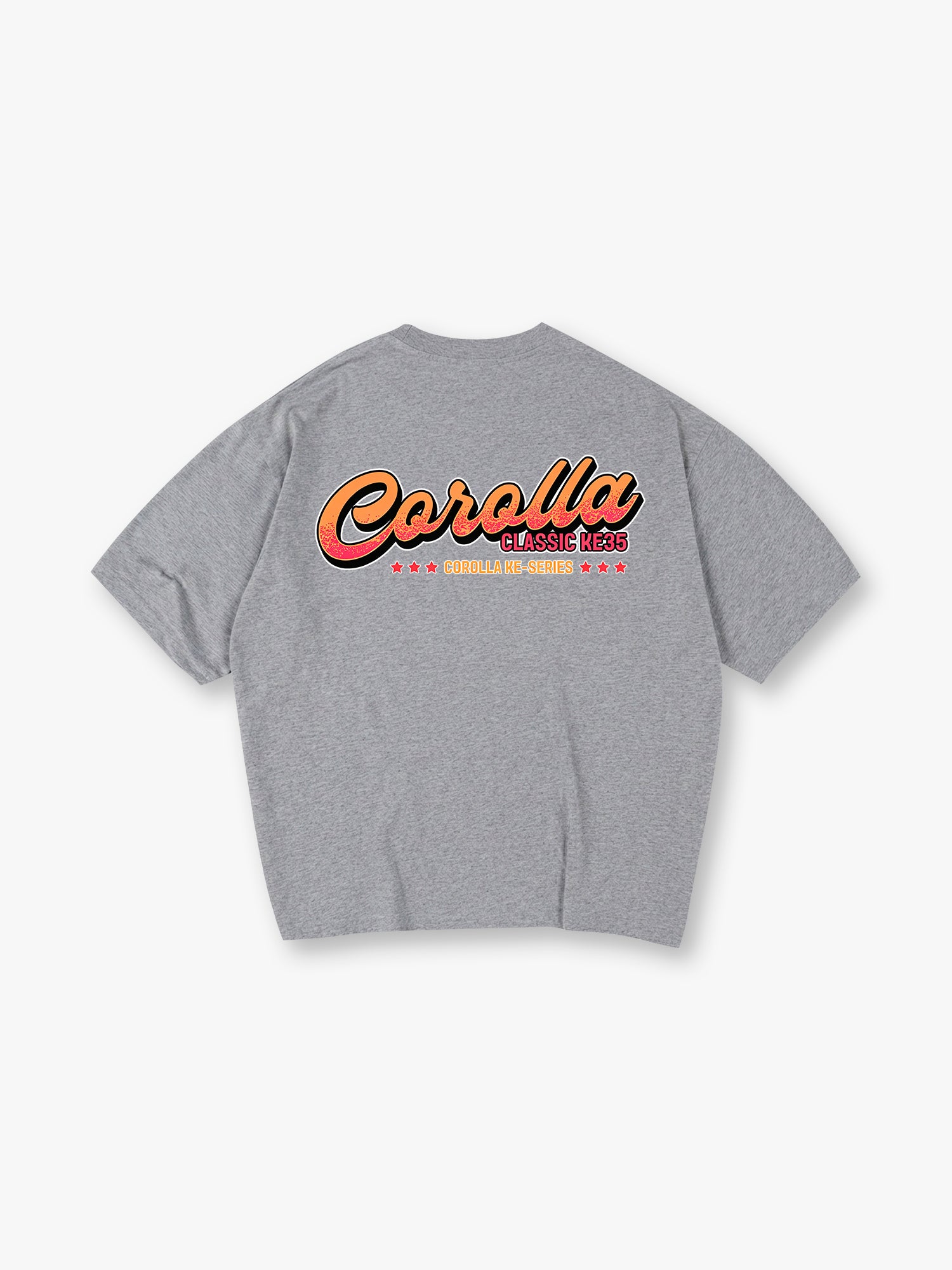Vintage Toyota Corolla KE35 Retro Script Text Back Print T-Shirt Classic JDM Car Letter Graphic Short Sleeve Tee