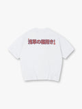 Vintage Japanese Asakusa Lucky Cat Kanji Text Back Print Cotton T-Shirt