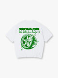 JDM Alloy Wheel Wheel Soul Japanese Kanji Green Graphic Back Print Cotton T-Shirt