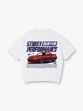JDM Street Performance Red GTR R32 Car Japanese Kanji Text Back Print T-Shirt