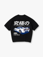 Vintage McLaren F1 GTR Longtail Supercar Japanese Kanji Racing Graphic Back Print T-Shirt