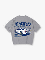 Vintage McLaren F1 GTR Longtail Supercar Japanese Kanji Racing Graphic Back Print T-Shirt