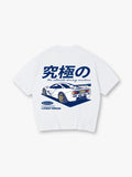 Vintage McLaren F1 GTR Longtail Supercar Japanese Kanji Racing Graphic Back Print T-Shirt
