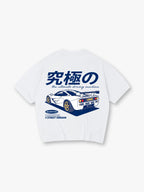 Vintage McLaren F1 GTR Longtail Supercar Japanese Kanji Racing Graphic Back Print T-Shirt