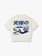 Vintage McLaren F1 GTR Longtail Supercar Japanese Kanji Racing Graphic Back Print T-Shirt